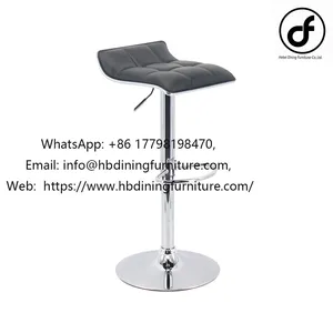 Leather Swivel Gray Bar Chair thumbnail-1