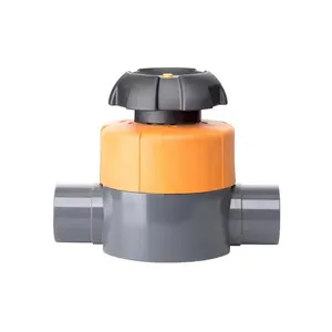 High Quality DIN ASTM JIS Standard Plastic Socket End Diaphragm Valve thumbnail-1