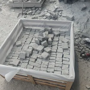 China G603 Grey Granite Cobbles Gray Granite Pavers Natural Split Cobbles thumbnail-3