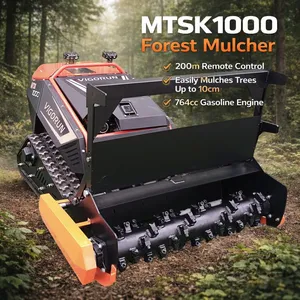 Efficient Industrial MTSK1000 Forest Mulcher Mowing Robot 764cc Gasoline Engine Cordless for Heavy-Duty Cutting & Dense Brush thumbnail-1