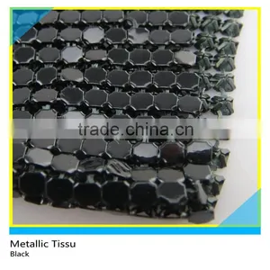 Square Black Aluminum Metallic Tissu Mesh Sew on Techincs Flatback Metal Mesh thumbnail-1