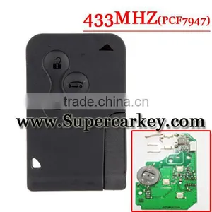 Best Quality Remote Key 433 MHz W/ Chip ID46 for Renault Megane Scenic Smart Card Fob 3 BTN thumbnail-1