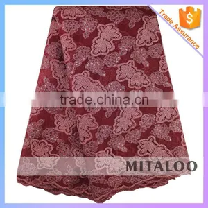 Mitaloo MOG0201 New Double Organza Lace Embroidered Fabric With Sequins thumbnail-1