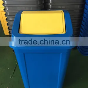 30 Litre Square Swing Bin Trash Container Garbage Bin Pressure Lid Waste Can thumbnail-1