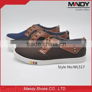 Hot Selling Cheap Price Comfortable Lace up Fabric Men Shoes thumbnail-1