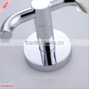 Hot Selling Bathroom Double Prong Robe and Towel Hook, Chrome Solid Brass thumbnail-5