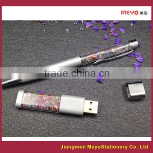 Colorful Crystal Ball Pen and Flash Usb Driver,new Product for Business/fashion/promotion Gift Set2015 thumbnail-2