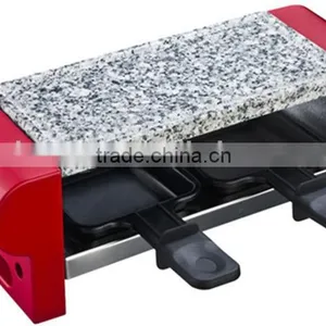 350W Mini Size Electric Stone Raclette Grill for 2 Persons Home Use RG-002S thumbnail-1