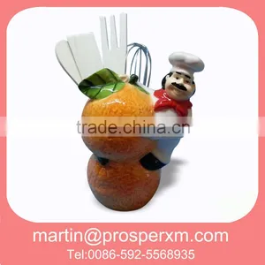 Ceramic Cooking Tool Chef With Fruit thumbnail-1