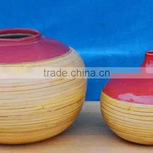 Laminated Bamboo Vase thumbnail-1