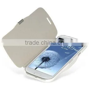 White Hybrid Book-Style Leather Case for Samsung Galaxy S3/i9300 thumbnail-1