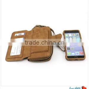 Wallet Style Leather Phone Case With Card Slots For Iphone 6 Plus thumbnail-4