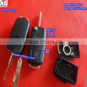 Tongda TD-PEU041, Modified3+1button Flip Car Key For 206 207 Remote Key Blank Case For Repair Replacement for Peugeot/Citiron thumbnail-3