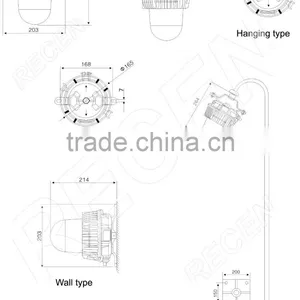 24w IP65 LED Light Source Power Consumption Water Proof Corridor Lamp RGFL214 thumbnail-2