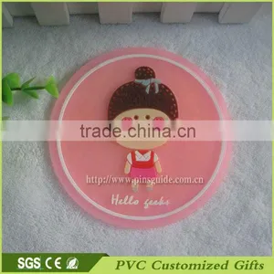Pink Color Plastic Rubber Coaster thumbnail-2
