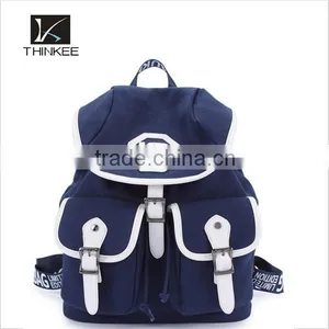 China Wholesale Backpack Canvas School Bag thumbnail-1