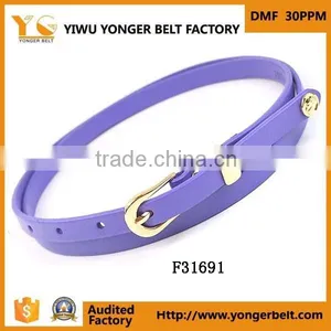 Colorful Elegant New Girls Summer Skinny Waist Belt pu Garment Belt thumbnail-5