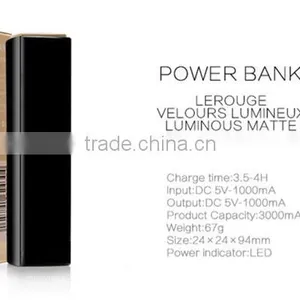 Gift Promotional Famous Brand Perfume OEM Mini Lipstick Mobile Phone Cell Phone 3000mAh Power Bank thumbnail-1