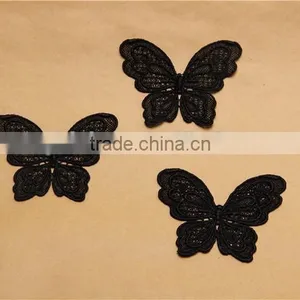 Butterfly Pattern Hand Made Hollow Embroidery Chemical Lace Applique for Accessory thumbnail-1