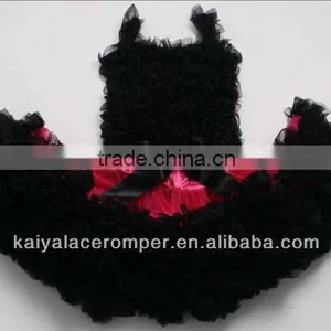 Black Top Hot Pink Ruffles Chiffon Kids Sets Baby 2 Pcs Set Dress Beautiful Baby Dresses thumbnail-1