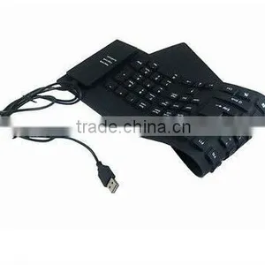 USB 2.0 Silicone Roll Up Foldable Keyboard thumbnail-1