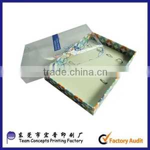 Custom Printed Paper Jewelry Packaging Box Pvc Window thumbnail-1