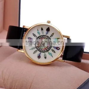 Peacock Women Fashion Leather Strap Vogue Quartz Relojes De Marca thumbnail-1