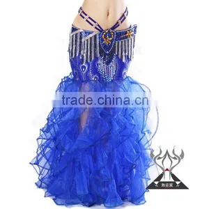 Peacock Pattern Mermaid SKirt Belly Dance Skirt Pattern thumbnail-1