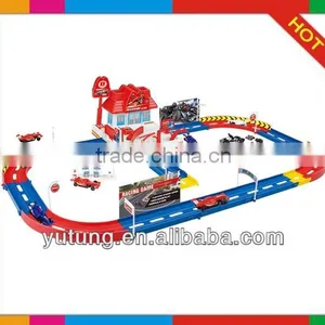 Free Wheel Racing Car Game/car Toys/sliding Racing Car Toys ( Included 4pcs Racing Car&4 Color Assorted,red&blue&white&yellow) thumbnail-2