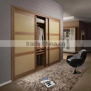 OPPEIN 3 Sliding Doors PU Leather Wardrobe thumbnail-1