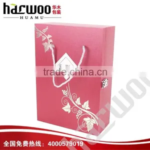 Hinged Paper Wine Bottle Box for Sale thumbnail-4