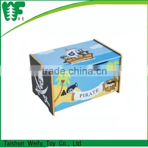 Cute Wooden Toy Storage Box thumbnail-1