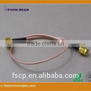 RG316 Cable Assembly With SMA RP-Female Bulkhead Right Angle to SMA RP-Male Connector thumbnail-3