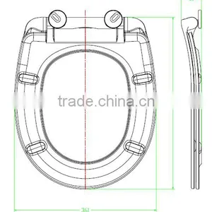 LED Light Duroplast Toilet Seat With Take off Hinge thumbnail-3