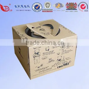Recycled Materials Feature and Hand-held Brown Kraft Paper Cake Box thumbnail-1
