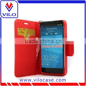Flip Leather Wallet Case for LG Tribute 2 / LS665 thumbnail-5