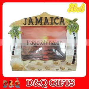 Resin Souvenir Hut Photo Frame With "Jamaica" thumbnail-1