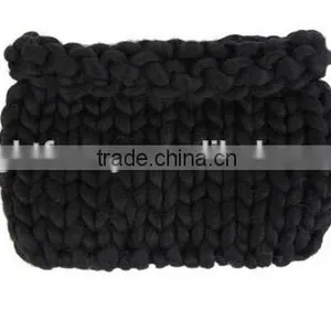 Lovely Knitted Clutch Bag,Women Weave Clutch Bag Clutch Bag,Winter Hand Bags,Knitted Clutch Bag ,Distressed Hand Bag thumbnail-5