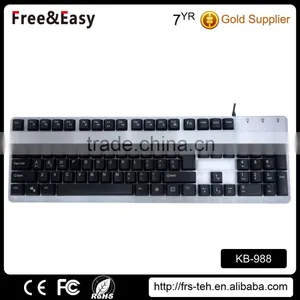 Hot Selling Wholesale Colorful LED Illuminate Ergonomic Wired Keyboard Supplier's Choice thumbnail-2