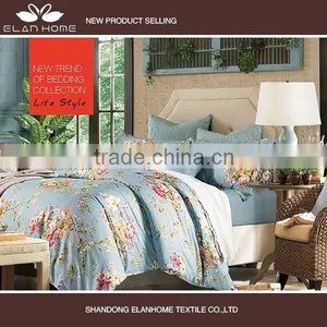 100% Cotton 133*72 40s*40s Reactive Printting Wholesale Bed Cover Set With Zipper thumbnail-2