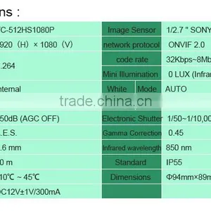 High Definition 720p/960P/1080p Onvif Security Dome Ip Camera thumbnail-4