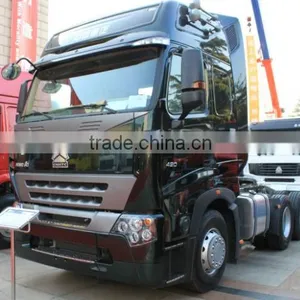 6x4 Sinotruk 420hp Howo A7 Tractor 10 Wheels Truck Trailer thumbnail-1