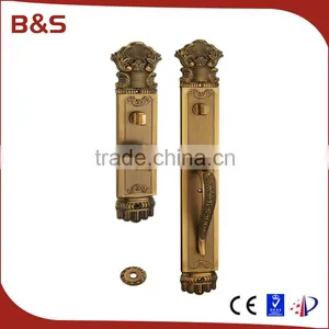 Wholesale Zinc Alloy Handle Door Locks in Big Plate as 580mm Long for Villa and Exterior Doors Quality Choice thumbnail-4