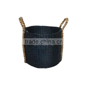 Water Hyacinth Storage Basket With Handle, Laundry Basket thumbnail-5