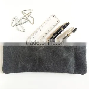 Custom High Quality Small Waxed Canvas Zipper Pouch thumbnail-5