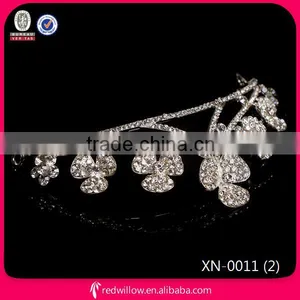 Bridal Wedding Party Silver Crystal Rhinestone Princess Tiara Crown For Adult Princess Decorative Bridal Tiara thumbnail-1