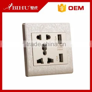 2.1A Dual USB Universal Wall Socket Usb Charger AC Power Receptacle Outlet Plate Panel Station thumbnail-1
