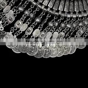 2016 Fashion Women Jewelry Chain Crystal Chunky Statement Bib Vintage Necklace thumbnail-3