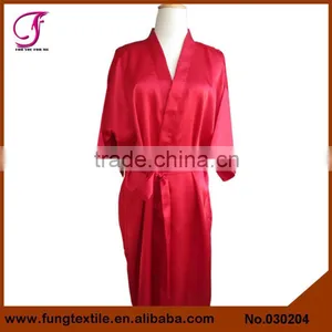030203 Short Design Embroidered Words Personalized Silk Satin Woman Short Robe thumbnail-5
