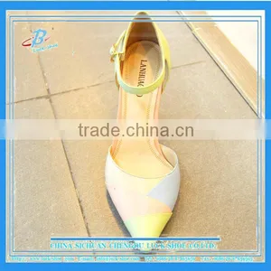 Ice Cream Color Sweet Girls Summer Sandals Ankle Strip Low Heel Girls Dating Shoes Soft Girls Dress Shoes thumbnail-1